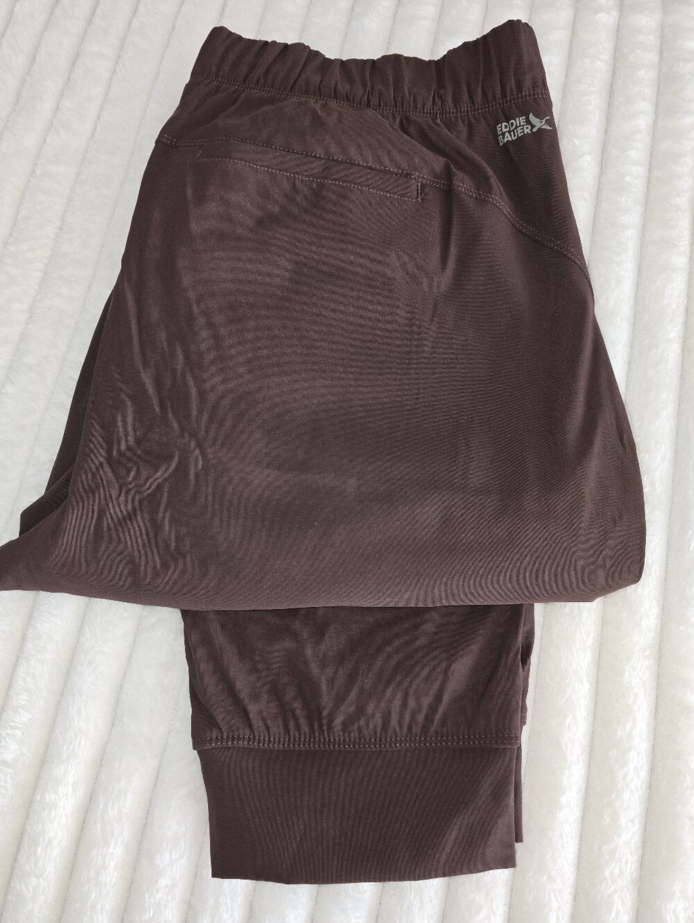 Eddie Bauer Women's Brown Fleece Lined Pants, Size 16